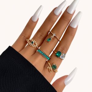 Gold Butterfly Multi-Finger Ring Set